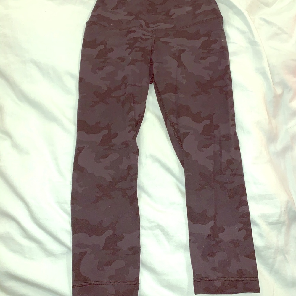 Lululemon black camo crops